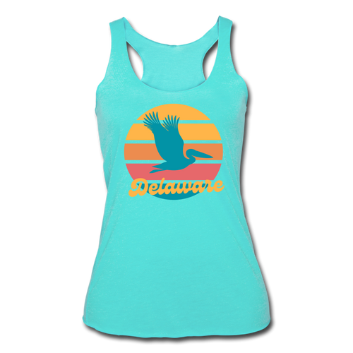 Women’s Tri-Blend Racerback Tank -Canalside Inn Collection - turquoise