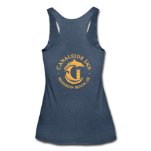Load image into Gallery viewer, Women’s Tri-Blend Racerback Tank- Canalside Inn Collection - heather navy
