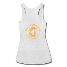 Load image into Gallery viewer, Women’s Tri-Blend Racerback Tank-Canalside Inn Collection - heather white
