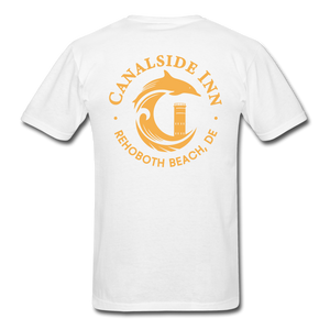 2 Herons Unisex Classic T-Shirt- Canalside Inn Collection - white