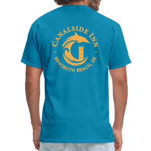 2 Herons Unisex Classic T-Shirt- Canalside Inn Collection - turquoise