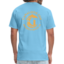 Load image into Gallery viewer, 2 Herons Unisex Classic T-Shirt- Canalside Inn Collection - aquatic blue
