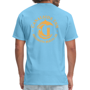 2 Herons Unisex Classic T-Shirt- Canalside Inn Collection - aquatic blue