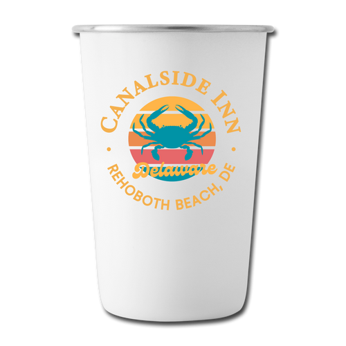 Crab Stainless Steel Pint Cup- Canalside Inn Collection  Regular price - white