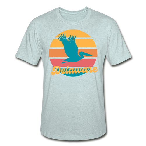 Pelican Unisex Heather Prism T-Shirt -Canalside Inn Collection - heather prism ice blue