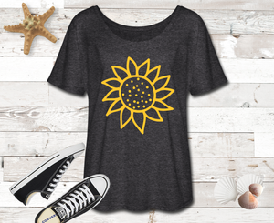 Sunflower Women’s Flowy T-Shirt- Just For Fun